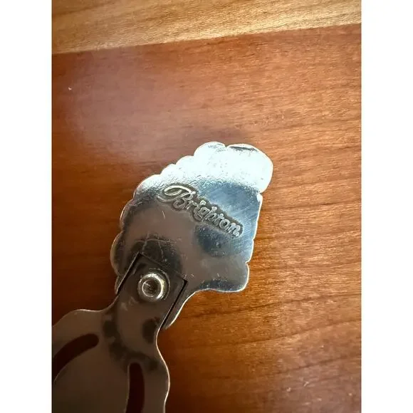 6/$25 Brighton Silver Tone Leaf Scroll Bookmark - Picture 4 of 4
